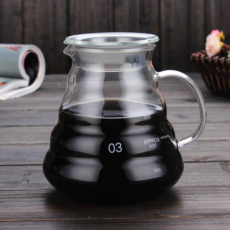High temperature resistant glass coffee pot