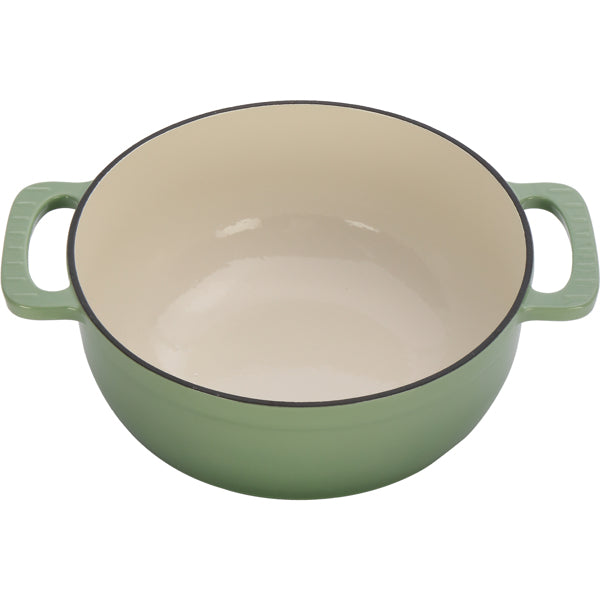 6 QT Enameled Cast Iron Pot Gradient Green Dutch Oven 