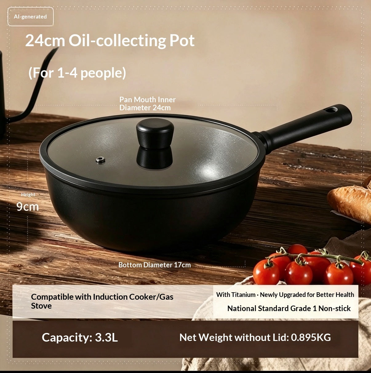 Nonstick Frying Pan For Home Cooking Thickened And Lightweight Skillet