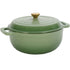 6 QT Enameled Cast Iron Pot Gradient Green Dutch Oven 