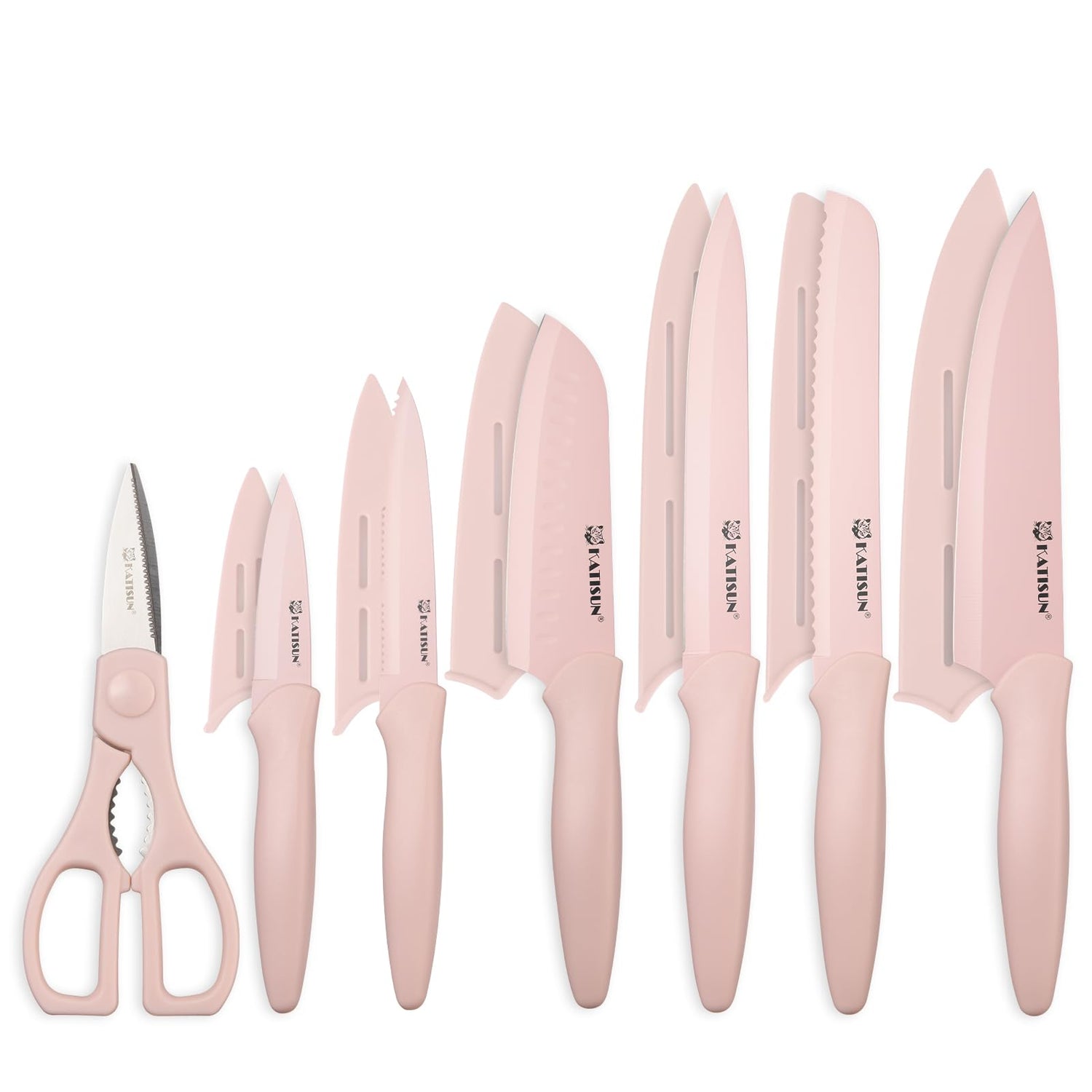 13 Piece Kitchen Knife Set With Guards 